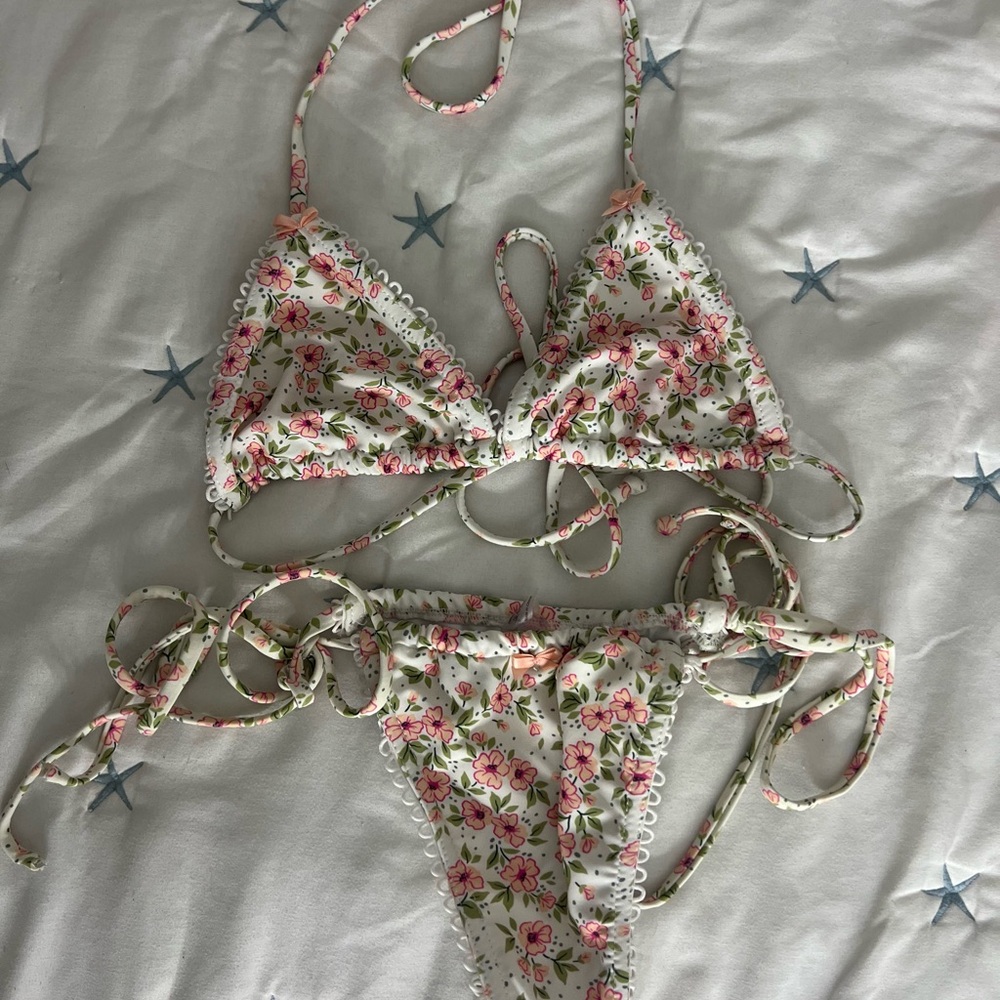 Haute Swimwear Floral Pink Bikini Set